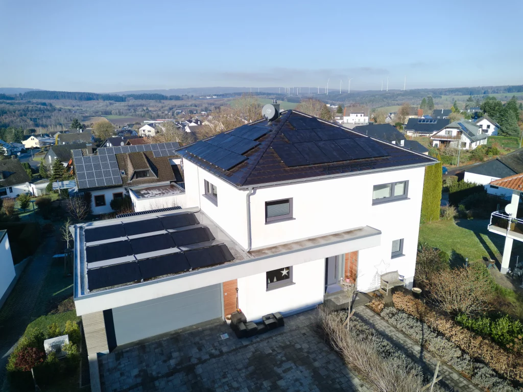 Haus mit Solaranlage